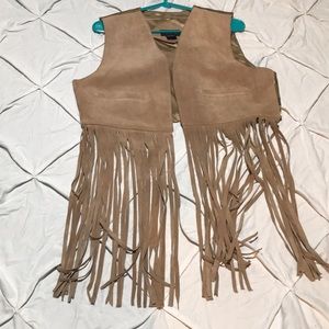 Passport leather fringe vest
